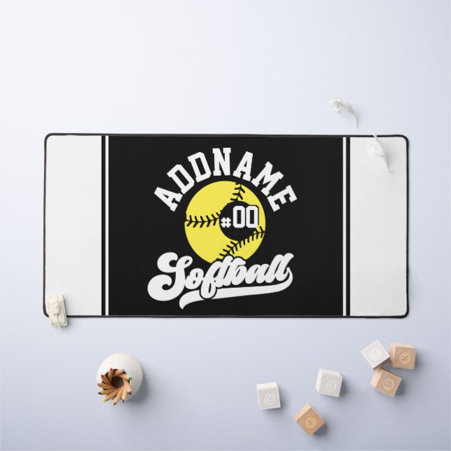 Alfrombrillas De Escritorio Equipo de retro de NOMBRE ADICIONAL para jugador d (Mesa para niños)