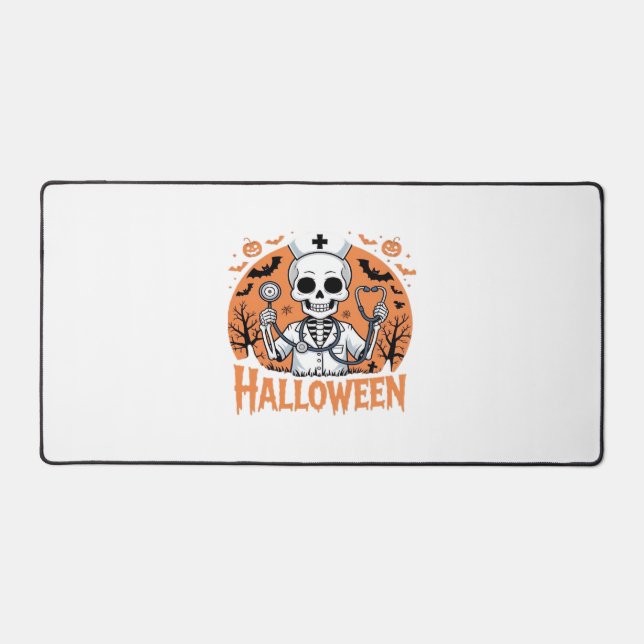 Alfrombrillas De Escritorio Esbozo de la enfermera de Halloween T-Shirt_1 esen (Anverso)