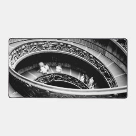 Alfrombrillas De Escritorio Escalera de caracol en blanco y negro