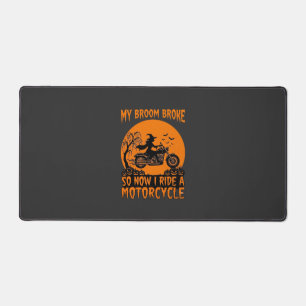 Alfrombrillas De Escritorio Escoba Rompió Bruja De Halloween Motocicleta Murci