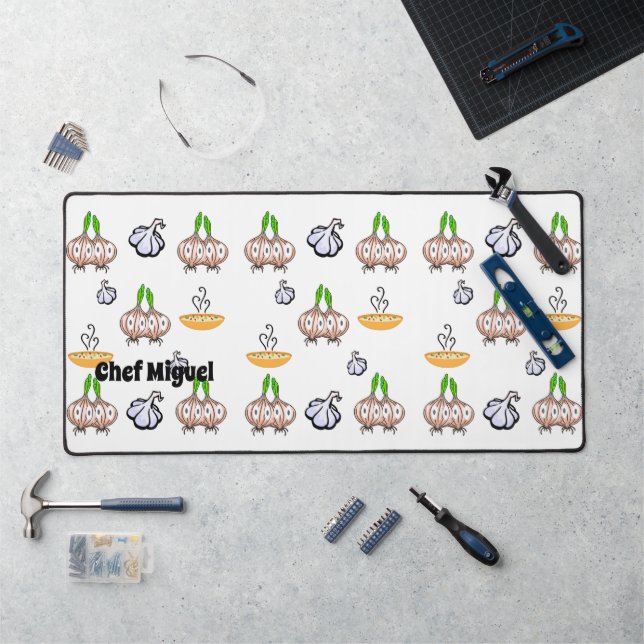 Alfrombrillas De Escritorio Escritorio Mat Chef Kitchen Garlic (Puesto de trabajo)