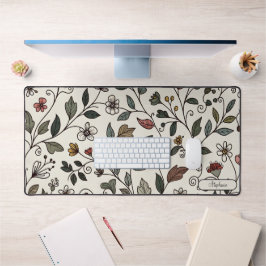 Alfrombrillas De Escritorio Espacio de trabajo personalizado con vid floral in