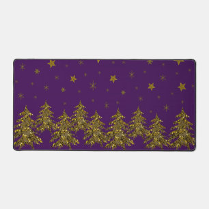 Alfrombrillas De Escritorio Espantoso árbol de Navidad dorado, luna, estrellas