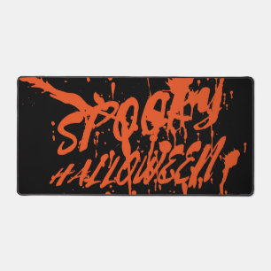 Alfrombrillas De Escritorio Espeluznante Halloween Splash Retro Naranja Rojo H