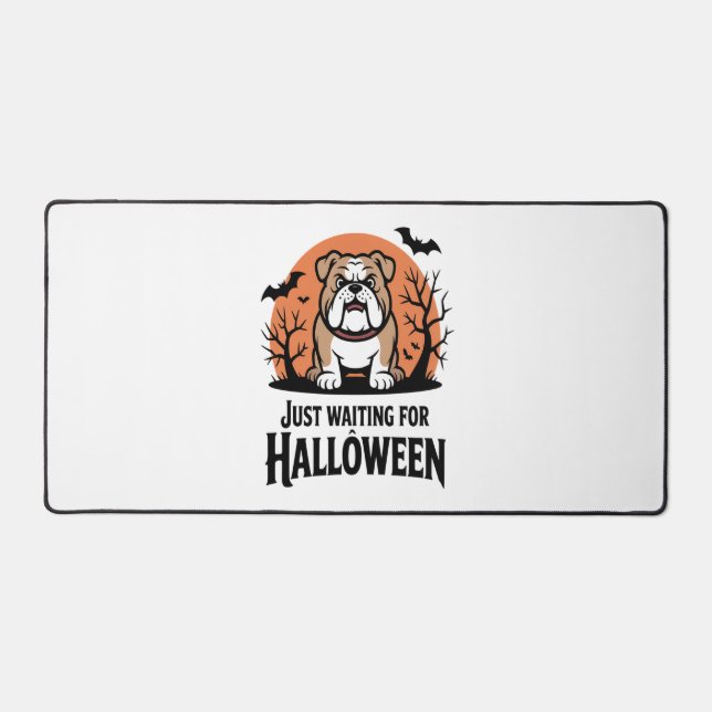 Alfrombrillas De Escritorio Esperando al perro de Halloween (Anverso)