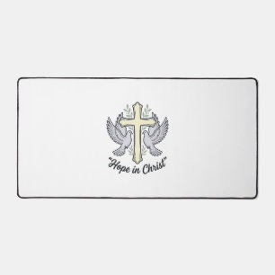 Alfrombrillas De Escritorio Esperanza en Cristo Paloma Cruz Diseño Cristiano V
