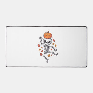 Alfrombrillas De Escritorio Esqueleto bailarín de Halloween lindo con cabeza d