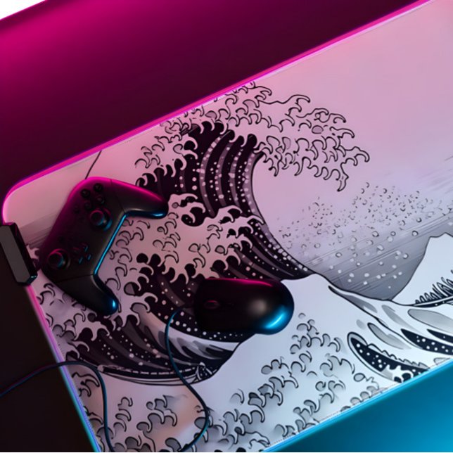 Alfrombrillas De Escritorio esquema en blanco y negro gran onda xxl juegos (Subido por el creador)