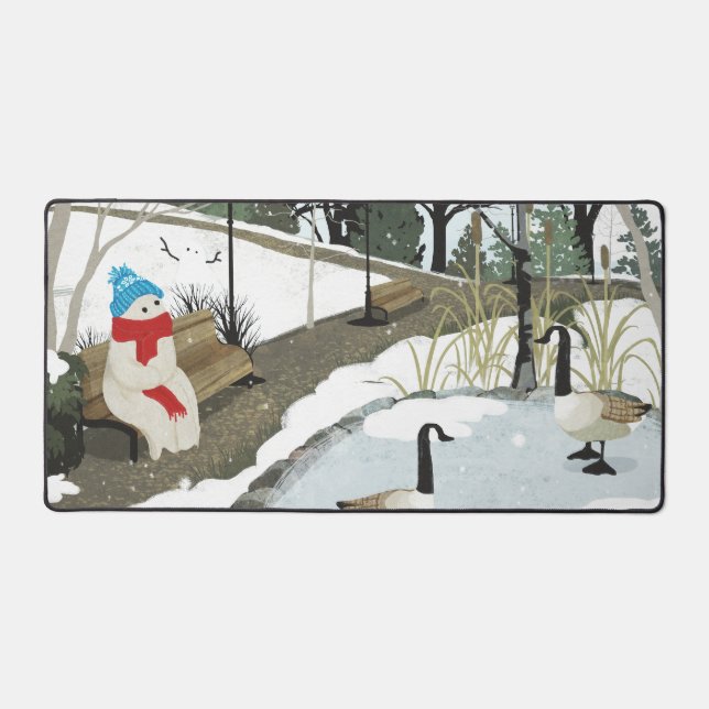 Alfrombrillas De Escritorio Estanque de patos - Invierno (Anverso)