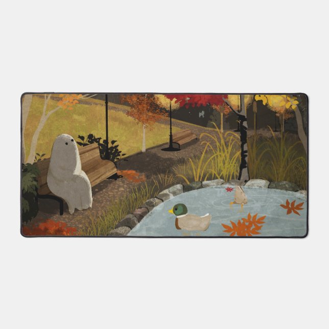 Alfrombrillas De Escritorio Estanque de patos - Otoño (Anverso)
