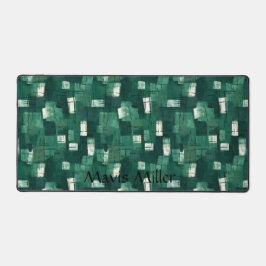 Alfrombrillas De Escritorio Estilo de acuarela abstracto, paleta verde esmeral