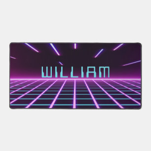 Alfrombrillas De Escritorio Estilo Retro Futurista Rosa Neon Videojuego de los