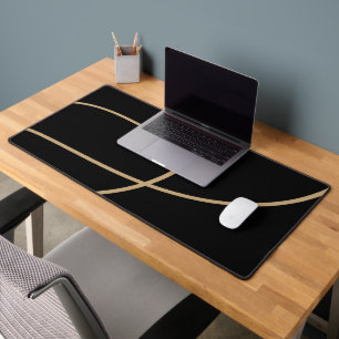 Alfrombrillas De Escritorio Estilo Tech Oro Negro Premium