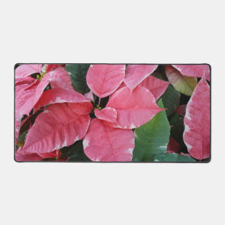 Alfrombrillas De Escritorio Estrella plateada de mármol Poinsettias Flor de va