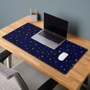 Alfrombrillas De Escritorio Estrellas brillantes doradas de fondo azul