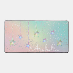 Alfrombrillas De Escritorio Estrellas holográficas Pastel swirl y cinta linda