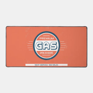 Alfrombrillas De Escritorio Etiqueta Retro de la Estación de Gas