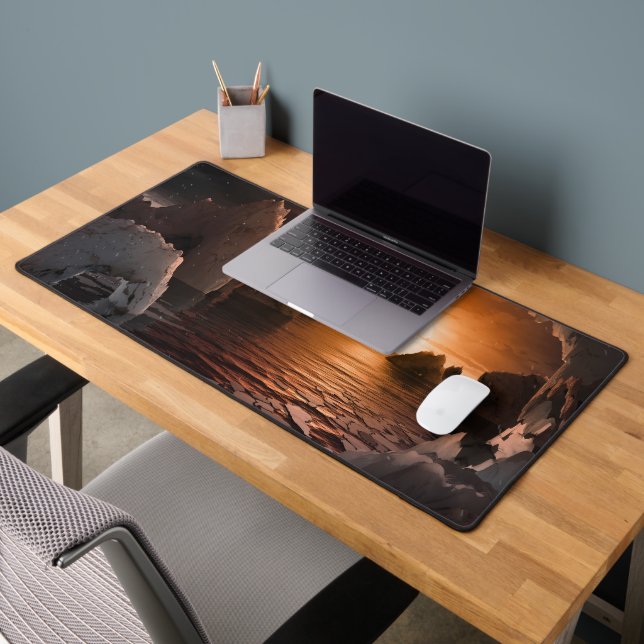 Alfrombrillas De Escritorio Exoplanet Trappist-1f Desde Su Lado De La Noche De (Oficina 2)