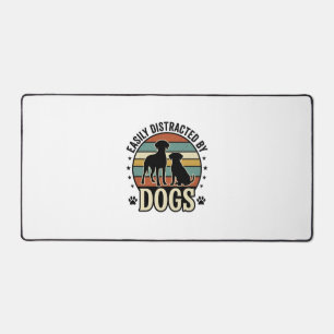Alfrombrillas De Escritorio Fácilmente Distraído por Perros Diseño de Silueta 