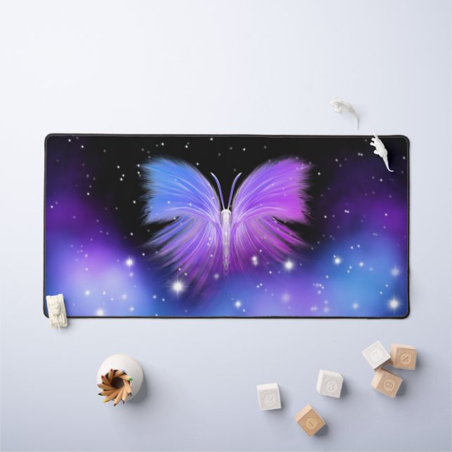 Alfrombrillas De Escritorio Fantasía espacial Mariposa Cósmica (Mesa para niños)
