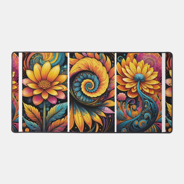 Alfrombrillas De Escritorio Fantasía floral (Anverso)