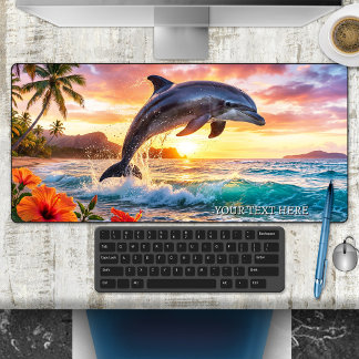 Alfrombrillas De Escritorio Fantasia Tropical Delfín Atardecer