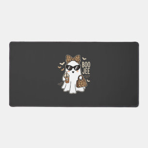Alfrombrillas De Escritorio Fantasma Lindo Diseño de Leopardo de Halloween Boo