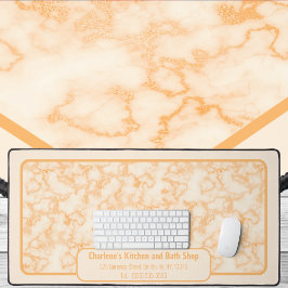 Alfrombrillas De Escritorio Faux Naranja Marble
