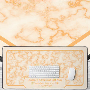 Alfrombrillas De Escritorio Faux Naranja Marble