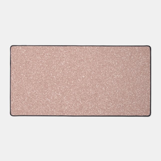 Alfrombrillas De Escritorio Faux Rosa Gold Purpurina (Anverso)