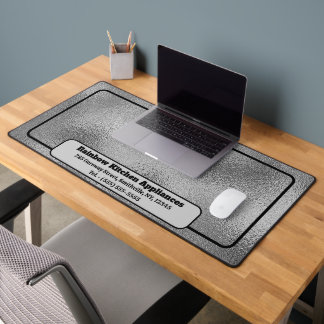 Alfrombrillas De Escritorio Faux Silver Grey Metallic para él