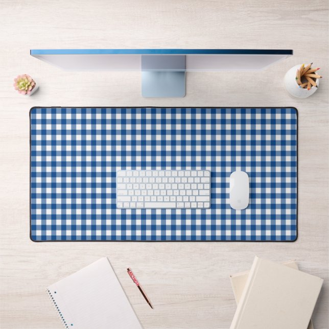 Alfrombrillas De Escritorio Faye y Lauren Dark Blue Gingham (Oficina 1)