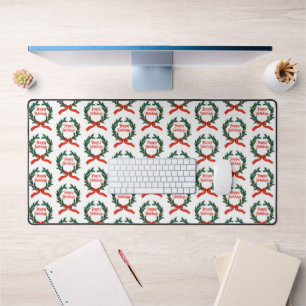 Alfrombrillas De Escritorio Felices vacaciones Vintage Holly Navidades Wreath
