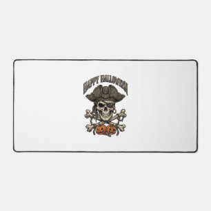 Alfrombrillas De Escritorio Feliz Halloween Cráneo de Pirata Huesos Cruzados C