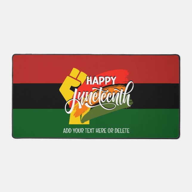 Alfrombrillas De Escritorio FELIZ JUNETEENTH Panafricano (Anverso)