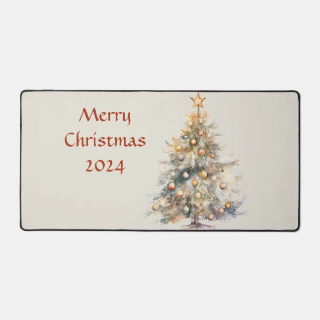 Alfrombrillas De Escritorio Feliz Navidad 2024 Desk Mat (Anverso)