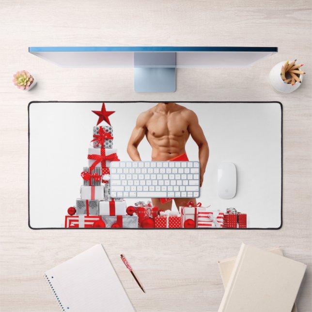 Alfrombrillas De Escritorio Feliz Navidad SlipperyJoe regalo de plata blanca r (Oficina 1)