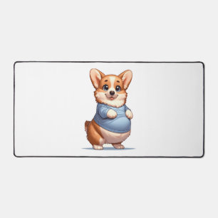 Alfrombrillas De Escritorio Feliz y dramático Belly Corgi Smiles Tee divertido