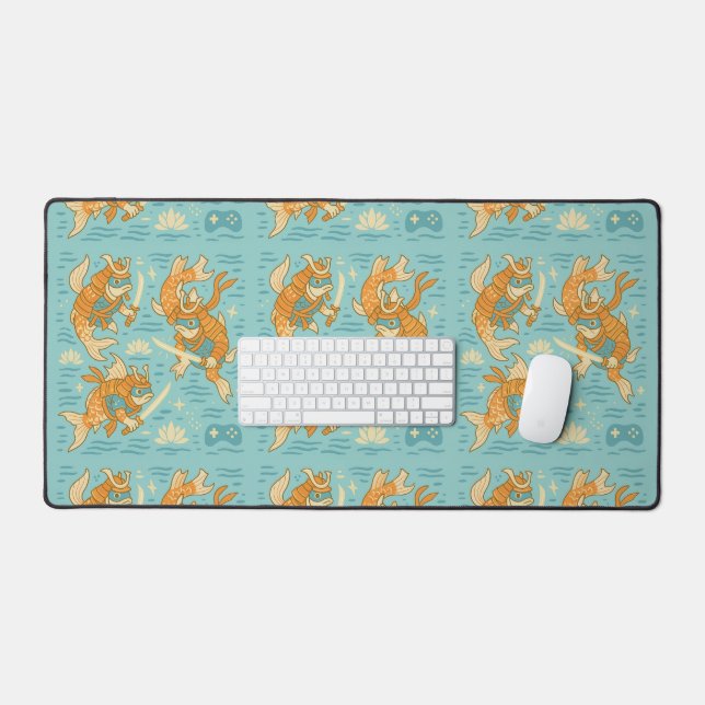 Alfrombrillas De Escritorio Fish Samurai Gamer  (Teclado y ratón)