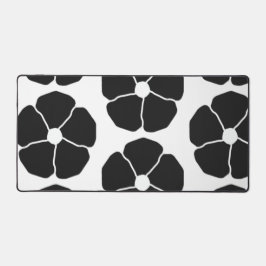 Alfrombrillas De Escritorio Five-Petal Black Flower Desk Mat