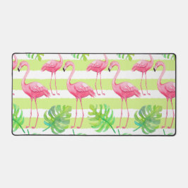 ALFROMBRILLAS DE ESCRITORIO FLAMENCOS ROSAS Y HOJAS TROPICALES VERDES