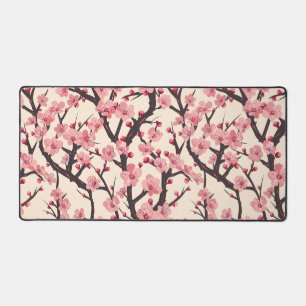 Alfrombrillas De Escritorio Flor de Cerezo Rosa Japonesa Rama Oscura Crema
