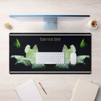 Alfrombrillas De Escritorio Flor de rosebudo blanco personalizada