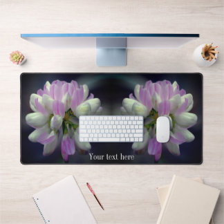 Alfrombrillas De Escritorio Flor rosa y blanca de cierre personalizado