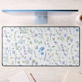 Alfrombrillas De Escritorio Flor silvestre acuarela púrpura azul
