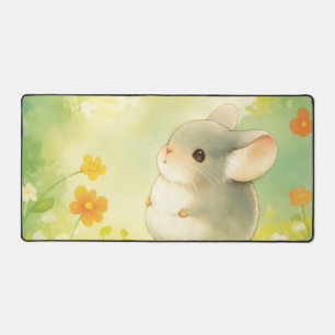 Alfrombrillas De Escritorio Flor Silvestre Naranja Chinchilla Luminosa Pradera