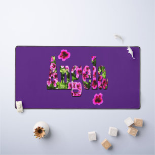 Alfrombrillas De Escritorio Floral Angela Name, Desk Mat