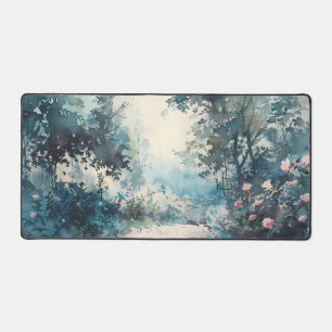 Alfrombrillas De Escritorio Floral azul