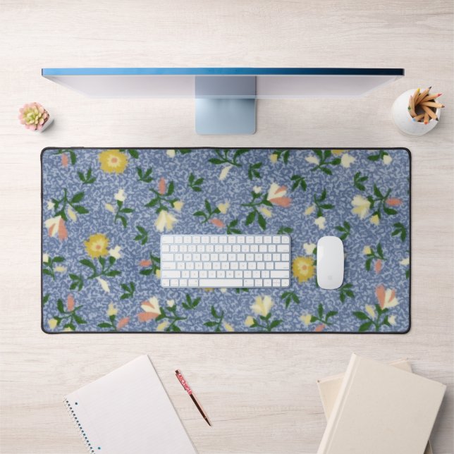 Alfrombrillas De Escritorio Floral azul del país (Oficina 1)