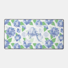 Alfrombrillas De Escritorio Floral de hidrangea azul personalizada